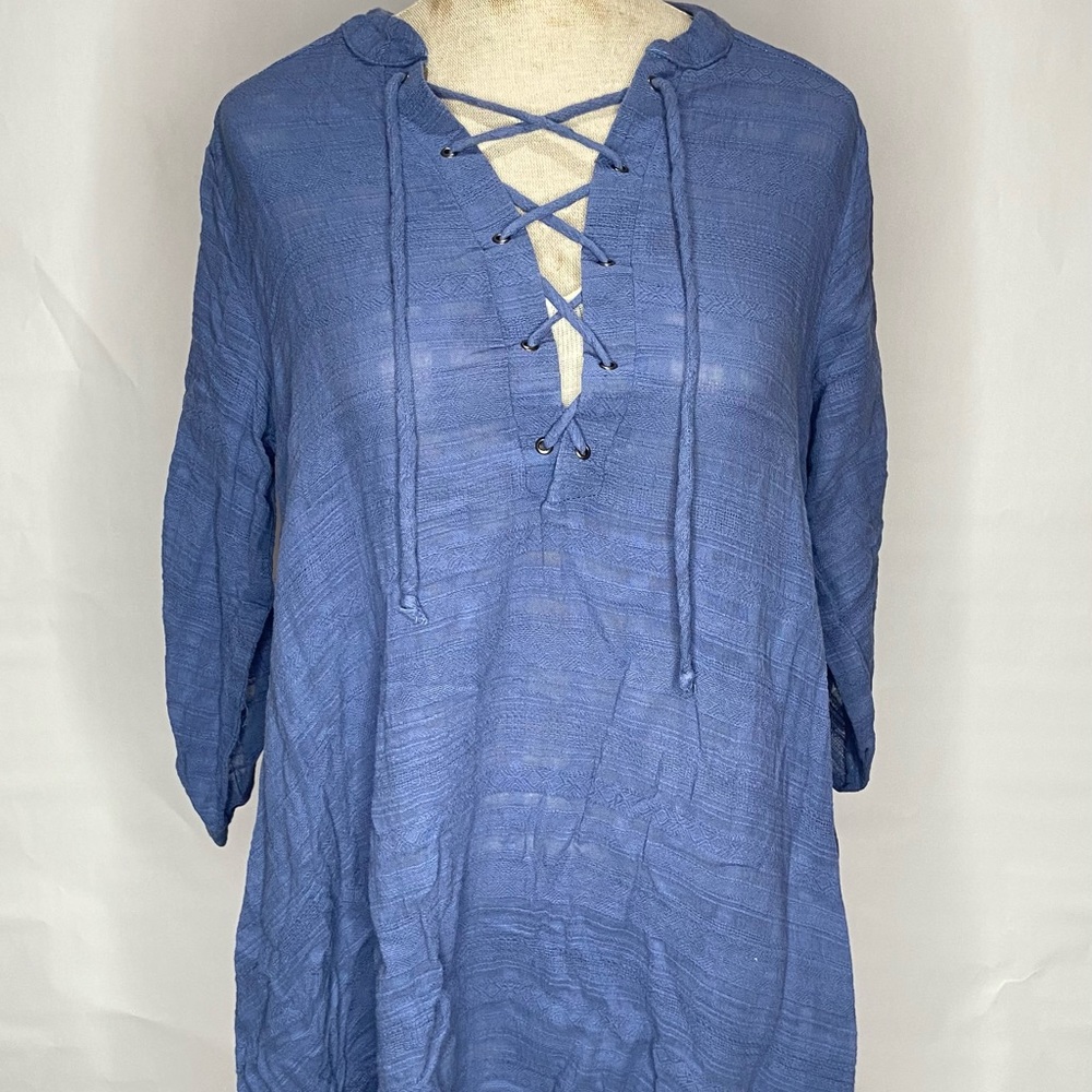 My Story | Medium To Large | Blue | Oversized Blouse Dress